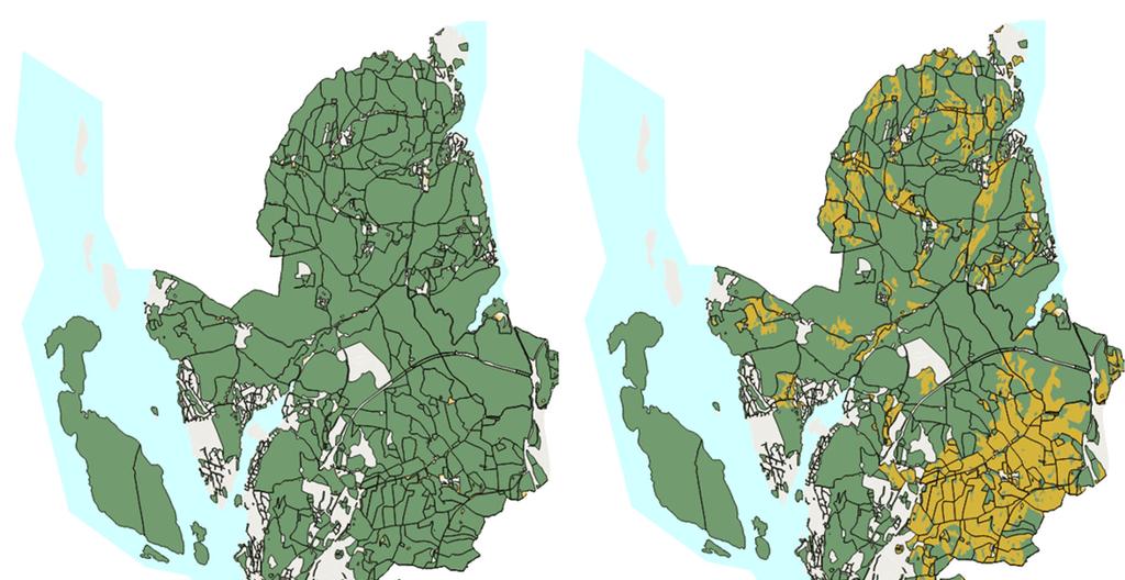 2.4 Kart over landbrukseiendommer og jordbruksarealer Landbrukseiendommer i landbruksregisteret kan stedfestes ved hjelp av