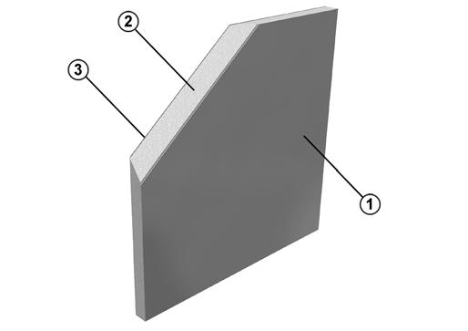1.2.6 Fyllinger Rammekonstruksjonen tillater vinduer i alle portbladene. Andre materialer enn de som er beskrevet over leveres på forespørsel. 1.2.6.3 FA2 Glatt 1mm anodisert aluminium utvendig og innvendig.
