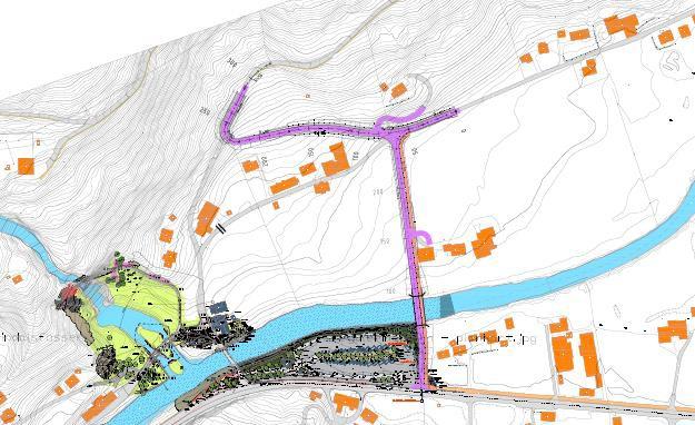 I oppstartsperioden vart det i tillegg spelt inn eit nytt alternativ med veg og bru nærare Norheimsund ved næringarealet der Hardanger maskinstasjon og Norheimsund trykkeri held til (gnr. 12, bnr. 28.