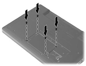 Slik setter du inn en harddisk: 1. Sett harddisken inn i harddiskbrønnen (1), og trykk deretter ned på harddisken (2) til den sitter på plass.