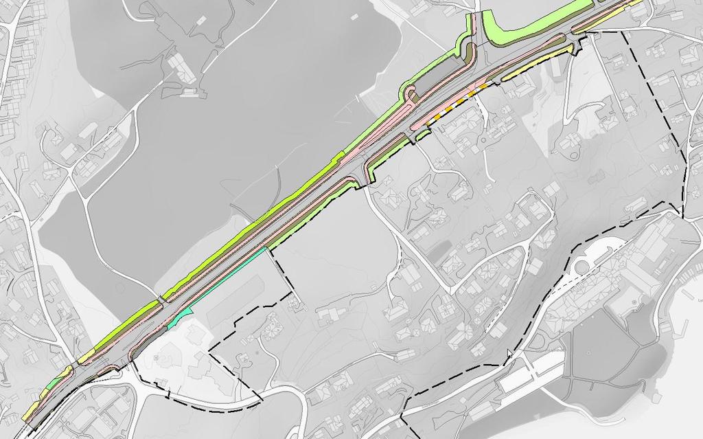 Trafikale tilhøve Gjeldande reguleringsplan for Hatvikvegen forbi planområdet Regulerte avkøyrsler/kryss Hatvikvegen Gang-