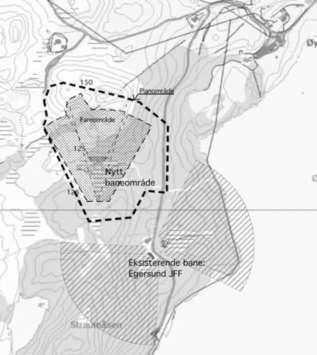 2. Planstatus for området 2.1 Kommuneplan/kommunedelplan Planområdet er vist som landbruk og støysone for skytebane i gjeldende kommuneplan for Eigersund vedtatt i 2011. 2.2 Reguleringsplan Det er ikke reguleringsplan for området fra tidligere.