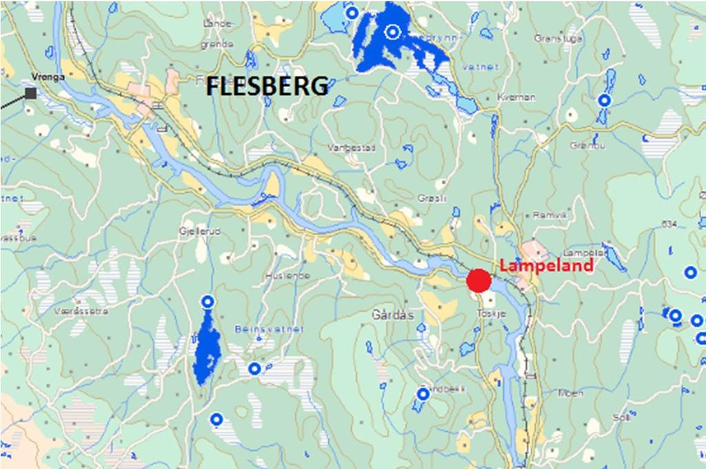 16 (82) OVERVÅKING AV NUMEDALSLÅGEN 2014-2016 Lampeland Svene Fra land, 100 m nedstrøms nedlagt renseanlegg Fra land, 100 m nedstrøms Svene