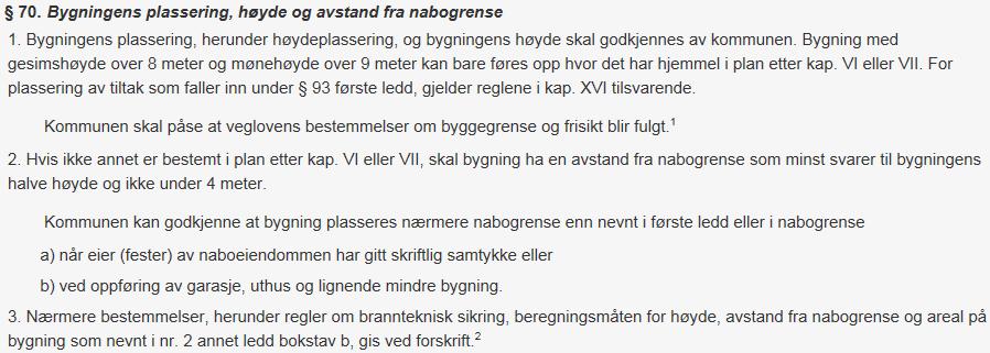 til mindre tiltak på bebygd eiendom var på daværende tidspunkt regulert av