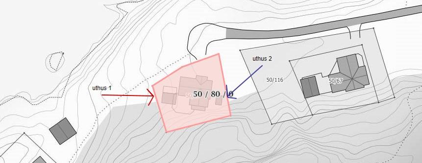 Sak 16/18 Administrasjonen kan ikke se at planenes intensjoner eller hensyn blir vesentlig tilsidesatt ved at det bygges to uthus istedenfor ett, alt med at totalt areal ikke overstiges.