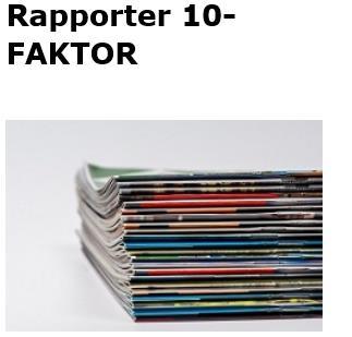 Rapportene I rapportene vises kun resultater for hver faktor, ikke for måleindikatorene, det vil si de underliggende spørsmålene.