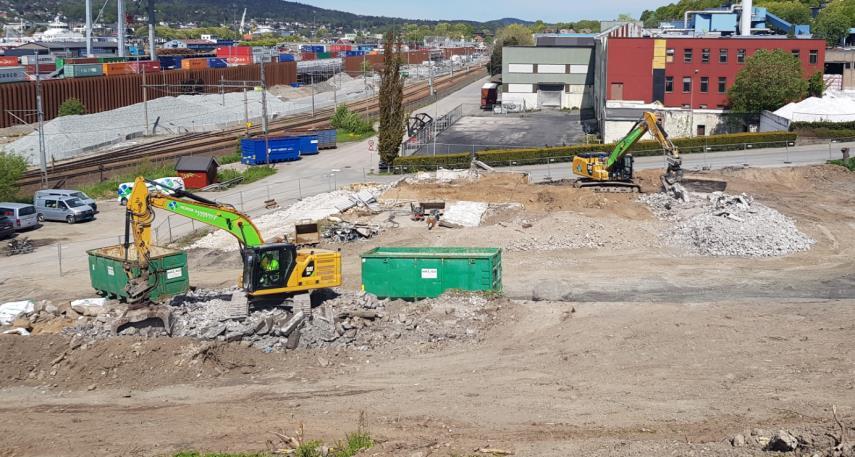 geotekniker for blant annet å sikre