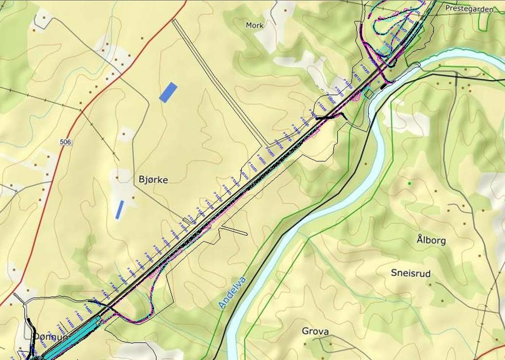 Anleggsveg Mork bru: 15/1-1/2 Mork bru Fundamenteringsarbeider: 11/2-1/6 Bjerkegutua Fundamenteringsarbeider 18/3-25/3