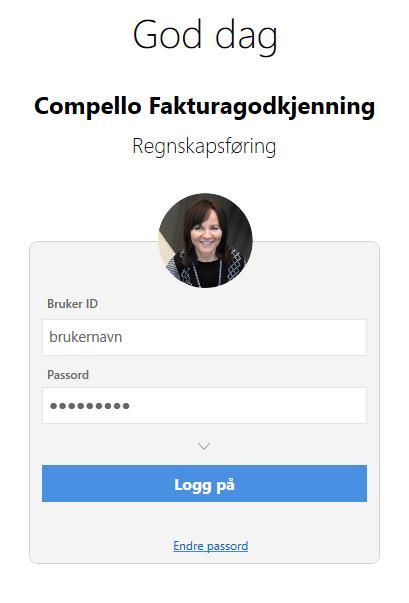 Pålogging Logge på regnskapsføring i Compello Desktop Start Regnskapsføring fra Silverlight modulen eller via Compello Desktop ikon på din maskin. 1.