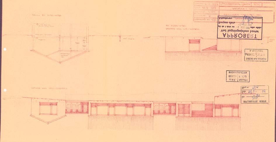 14 Figur 12: Tegninger til byggesøknaden fra 1963, sørvestfasaden mot uteområdet. Dette er den fasaden som er mest endret (Kilde: Braarkiv). 5.3.3 Interiør/planløsning Bygningen er ikke befart innvendig.