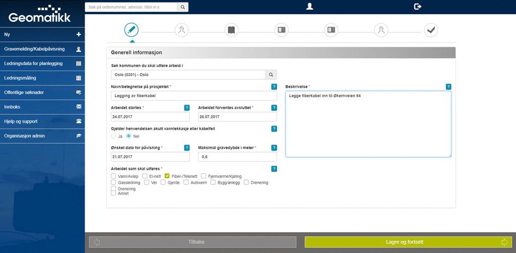 Ledningsdata for planlegging