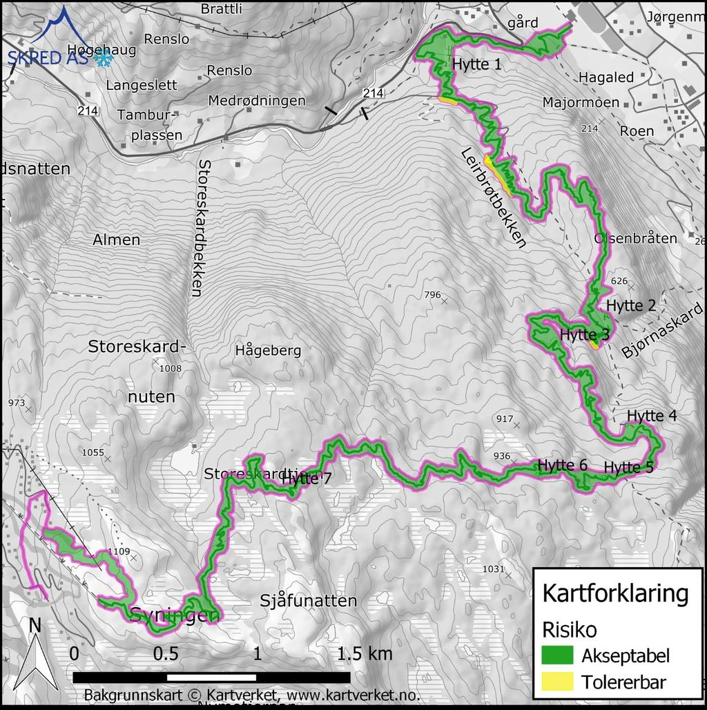 Figur 12: Skredfare- og risikovurdering