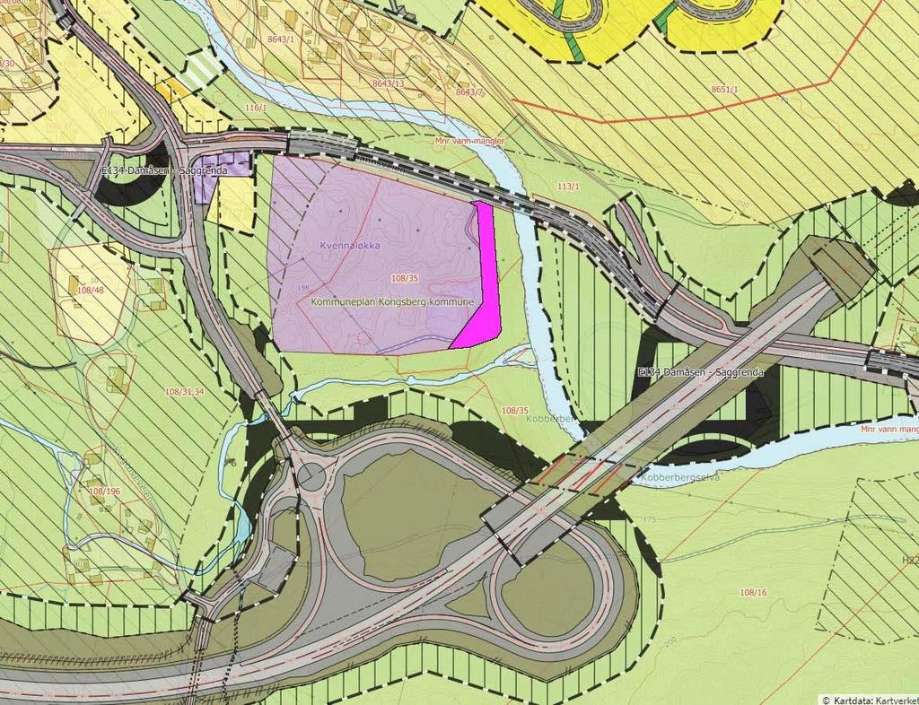 Næringsareal Meheia nord: Statskog er i dialog med Kongsberg Teknologipark AS om nærings-/spesialområde i ytterkant av Hengsvann skyte- og øvingsområde.