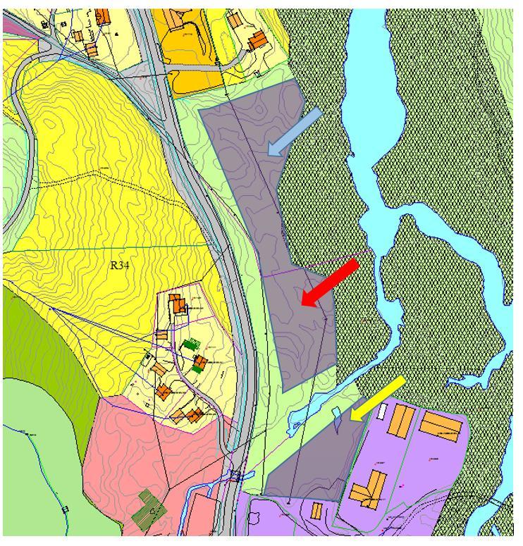 Vurdering utvidelsesmuligheter næringsmråde Myrvang (Bestilling planutvalg 11.6.2019) Administrasjnen er negativ til videre utvidelse av næringsmråde Myrvang nrdver.