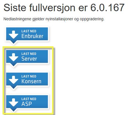 no, og velg fanen nedlasting Figur 6 Last ned Server Server, Konsern og ASP laster ned samme