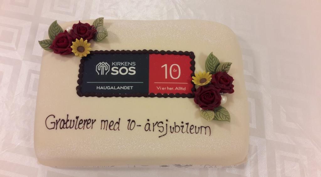 10-års jubileum vaktrom Haugalandet 31.oktober feiret vi 10-årsjubileum for vaktrommet på Haugalandet. 30 deltakere bestående av nåværende og tidligere frivillige medarbeidere var med på feiringen.