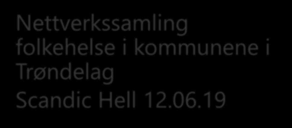 Helse- og omsorgsavdelingen