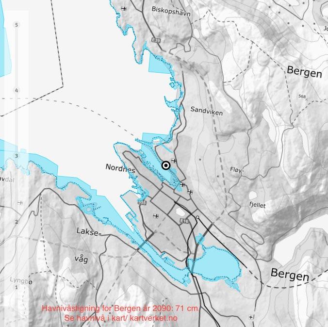 havnivå i kart/ kartverket.