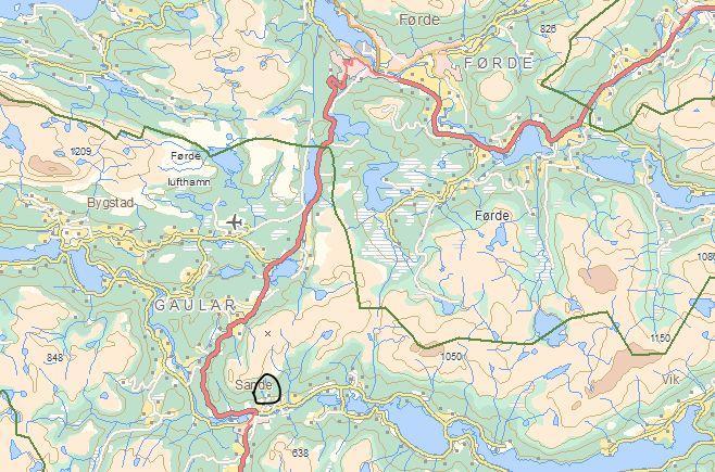 1 Innleiing 1.1 Geografisk plassering Planområdet ligg ved Skagekleiva på Sande, Gaular kommune i Sogn og Fjordane. Figur 1: Geografisk plassering av planområde 1.