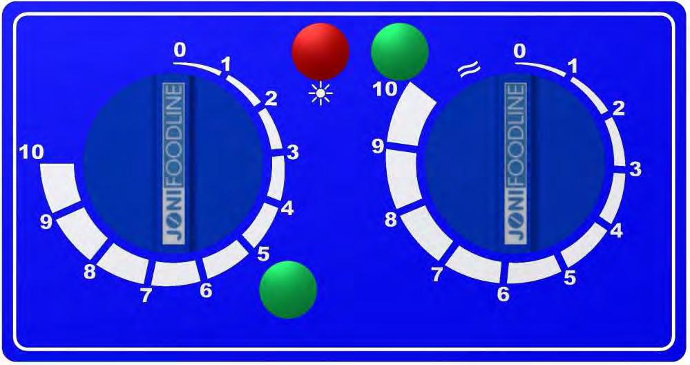 Betjening av KE 700, Modul C Ytre ring Figur 176 Fremre kokesone Kontrollampe for varme på Lampe