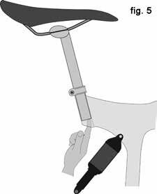Hvis sykkelen din har et avbrutt seterør, som er tilfelle på noen sykler med demping, må du passe på at setepinnen sitter langt nok nede i seterøret til at du kan nå den fra bunnen av seterøret med