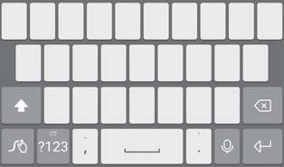 Swipe letters to input words Backspace Enter a space Enter numbers and symbols Input method