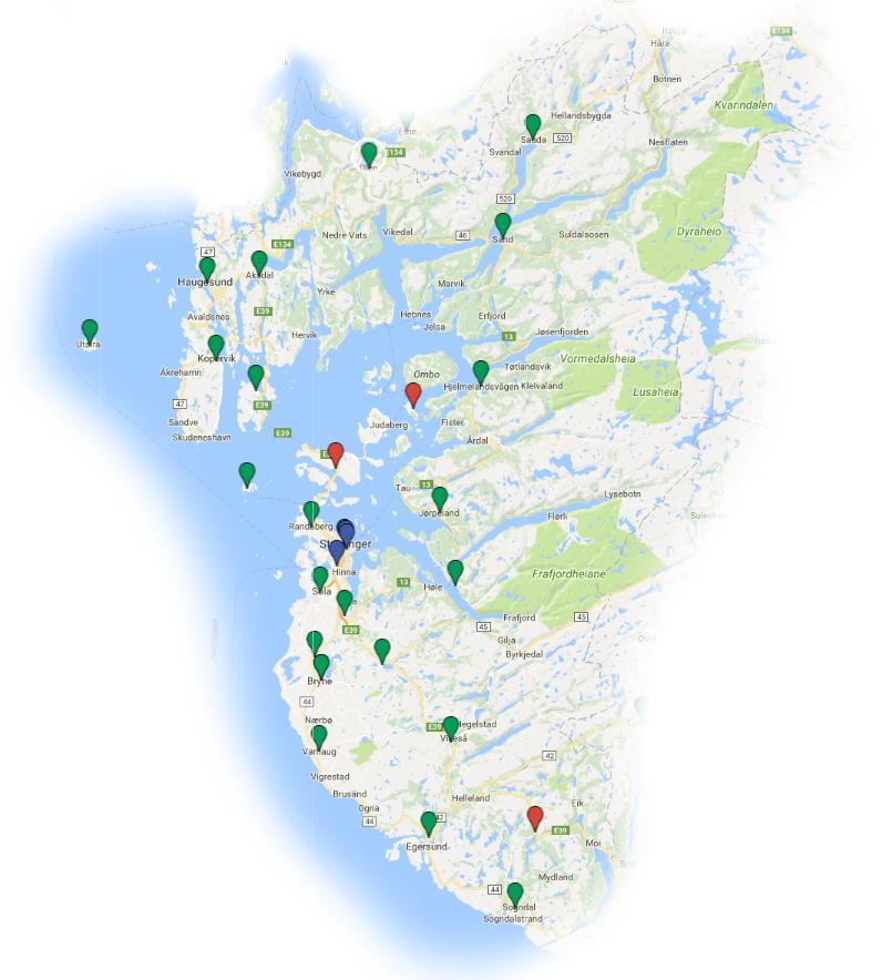 Bruk av SvarUt - Rogaland fylke 23 kommuner har avtale Mangler Finnøy, Lund og Rennesøy De «flinkeste» kommunene Hjelmeland kommune 3,38 per