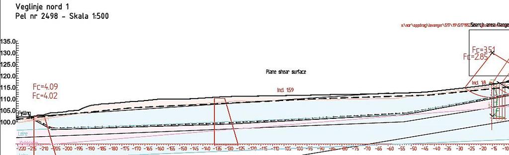 Leire, vekslende lagdeling med silt og finsand, middels fast, gjennomgående kvikkleirelag jf. boring 4-NO18 [Ref.9] og 780-1080 [Ref.6]. Kvikkleire er påvist fra 8 m dybde ved boring 1000 [Ref.6]. Faresone kvikkleireskred: 1096 Ulset, høy faregrad, vedlegg 2.