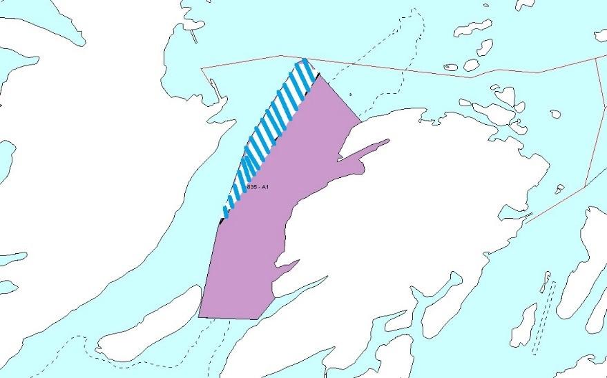 Unntak er eksisterende akvakulturområde A1. Akvakulturområde A1 beholdes i planforslaget med endringer omtalt nedenfor. Akvakulturområde A2 tas ut av planforslaget. Akvakulturområde A1 endres.