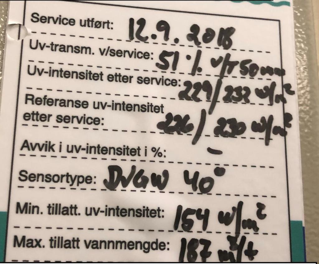 Vannverk B koagulering, filtrering, UV-desinfeksjon, nødklor forsyning for 10 000