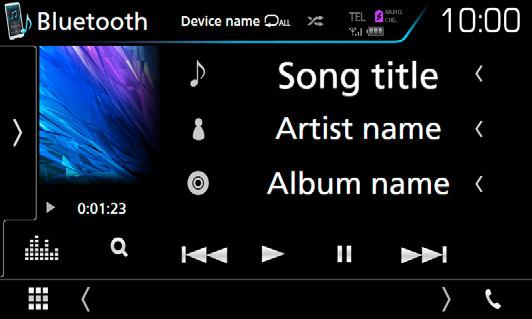 For å legge til en Bluetoorh-kilde, trykk på [Bluetooth]-ikonet på skjermbildet for kildevalg. (s.7) ÑÑGrunnleggende Bluetoothfunksjoner 5 Kontrollskjermbilde 4 2 4 Trykk [SET].
