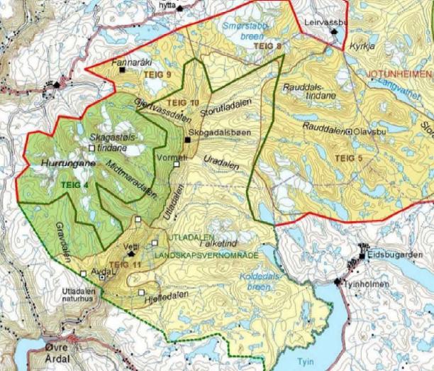 Formålet med landskapsvernområdet er «å ta vare på eit vilt og vakkert vestlandslandskap med økologisk verdi, kulturell verdi og opplevingsverdi og som er identitetsskapande, i tilknyting til