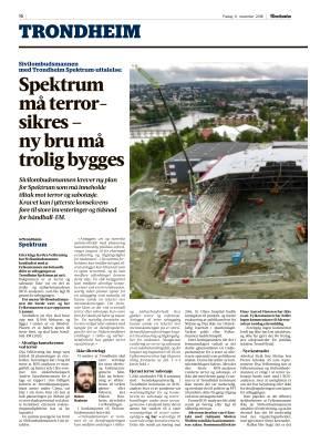 3. Terror og sabotasje som tema i risiko- og sårbarhetsanalyse etter plan- og bygningsloven SOM 2017-4303 Trondheim kommune Fylkesmannen i Trøndelag Faktum - Fylkesmannen stadfestet reguleringsplan