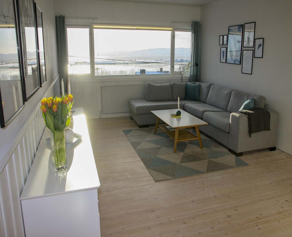 SALGSOPPGAVE To(mulig tre)-roms leilighet med panoramautsikt! Stue med panoramautsikt over Varangerfjorden Prisantydning: 1 390 000 kr. + omk. Bruttoareal (BTA): 75 kvm. Verditakst: 1 650 000 kr.