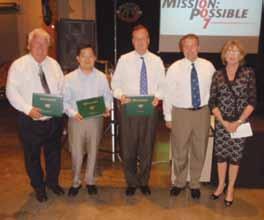 Susan Crowell and Jim Cusick honor renewing PhD s Rick Landis,