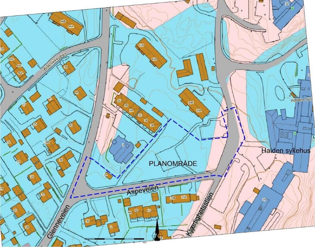 ASPEVEIEN 1A 25 (41) barnehage, men mellom sykehuset og barnehagen er det en lang og bratt fjellskrent som hindrer ferdsel på tvers.