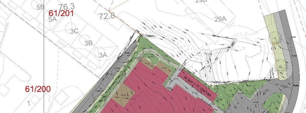 ASPEVEIEN 1A 31 (41) Figur 28: Utsnitt av foreløpig landskapsplan. 6.1.2 Bebyggelse og anlegg Energianlegg (E) Det ligger en eksisterende nettstasjon/trafo innenfor dette arealet.