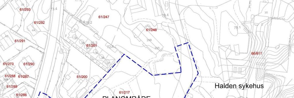 ASPEVEIEN 1A 15 (41) Figur 9: Planområdets avgrensning. Varslet plangrense vist med blå, stiplet strek. 5.