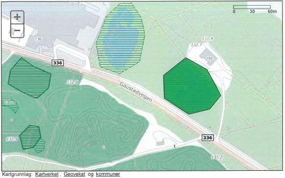 delvis gjengrodde partiene utgjør i dag nærmere 4 da. Dette arealet ligger meget strategisk til og begrenser Hydro i øst og energianlegget både i nord og øst.