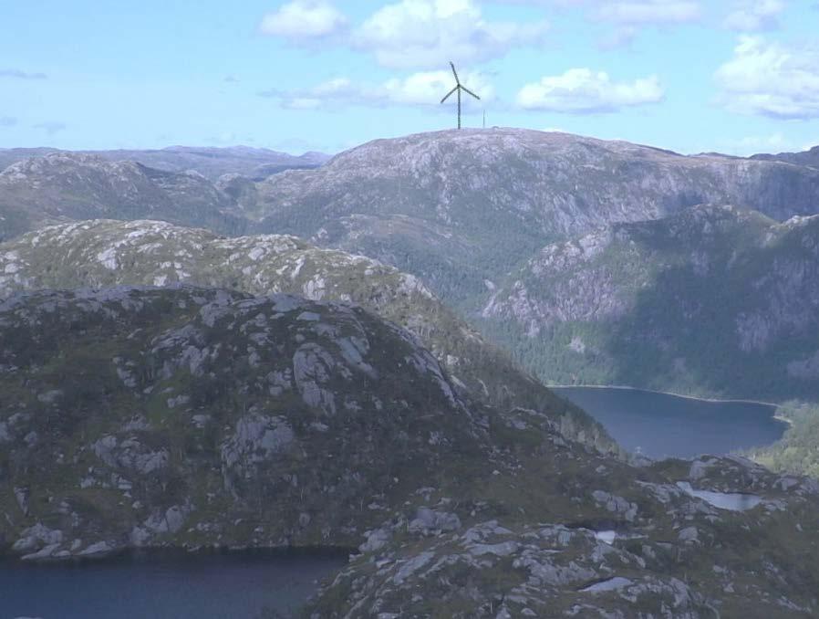 Landskap og inngrep Fjellplatå Oppe på fjellet har man vidt utsyn fra fjell til kyst Bratte fjell og dype daler Krevende terreng for vindkraft.