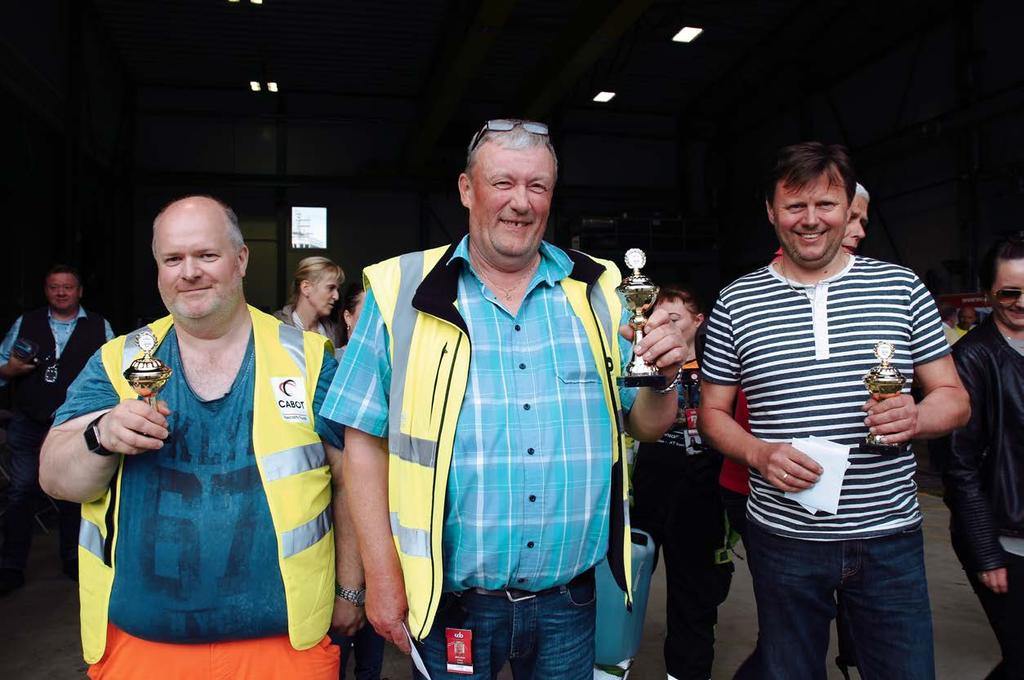 TK på Ågotnes og Mongstad i mål Fra venstre: Kjetil Osdal (Cabot), Johnny Skålevik (CCB), Jonn Arne Glesnes (CCB) Fra venstre: Morten D.