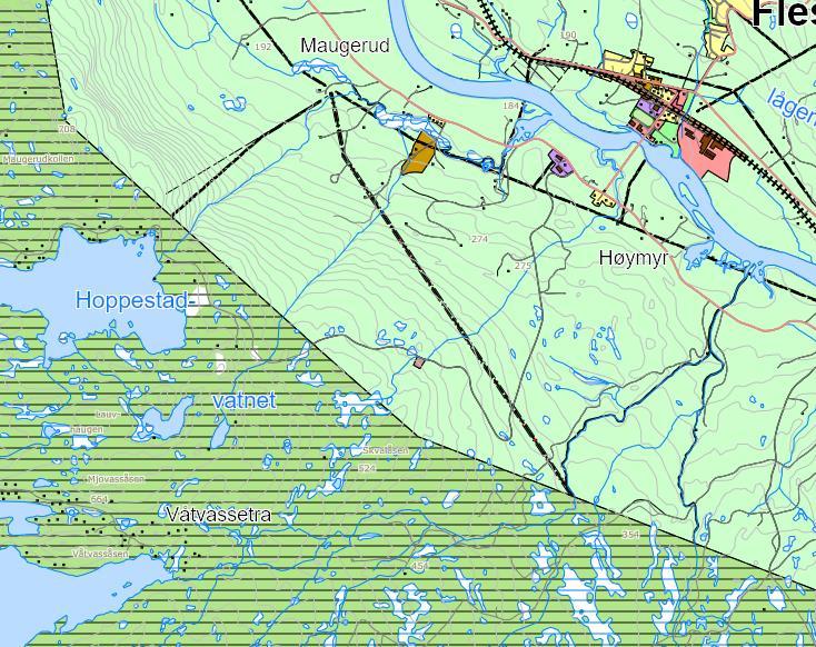 Kippen steinbrudd i utsnitt av kommuneplan for