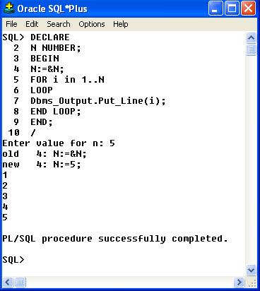 mnkgj.k % PL/SQL izksxzkfeax dk ifjp; mnkgj.k % iqkwj ywi esa iz;qdr <Variable> dks?