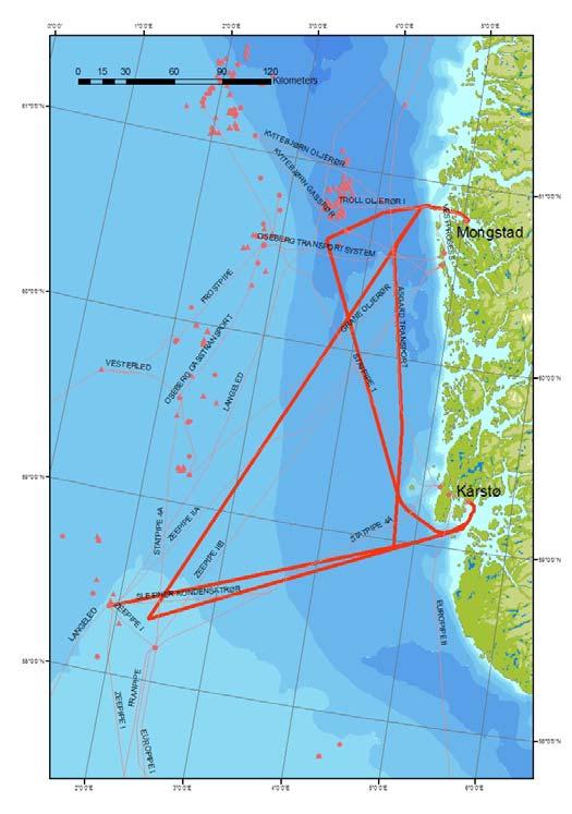 4.11.2 Skipsfart Ved legging av eksisterende kabler og rørledninger vil det i kortere perioder kunne bli enkelte restriksjoner på skipstrafikken i det pågående arbeidsområdet.