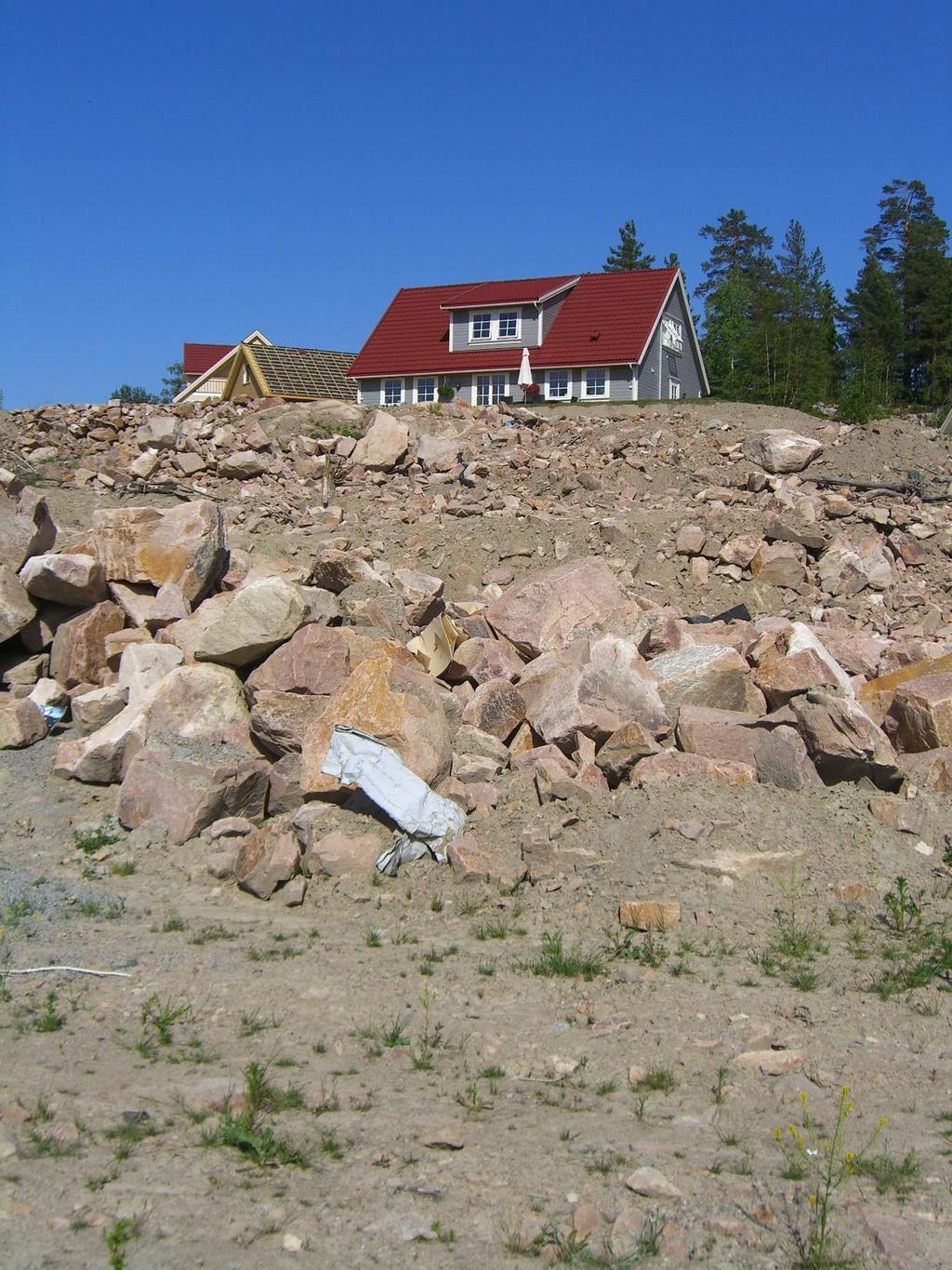 Hus på oppsprengt