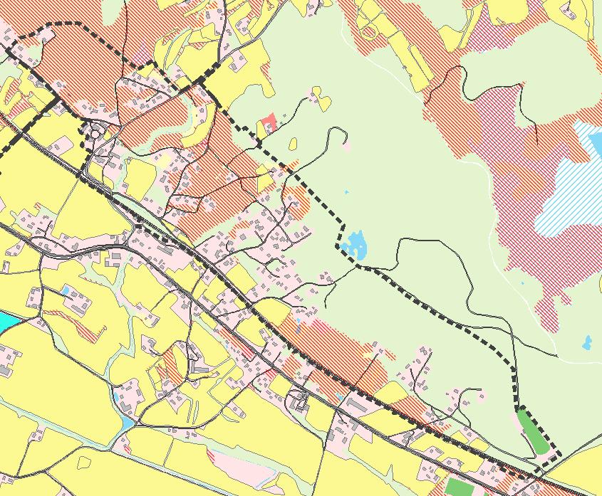 3.12 Landbruksinteresser Iht. markslagskart har mesteparten av arealet skog med middels bonitet. Store deler av planområdet er omdisponert i kommuneplanen.