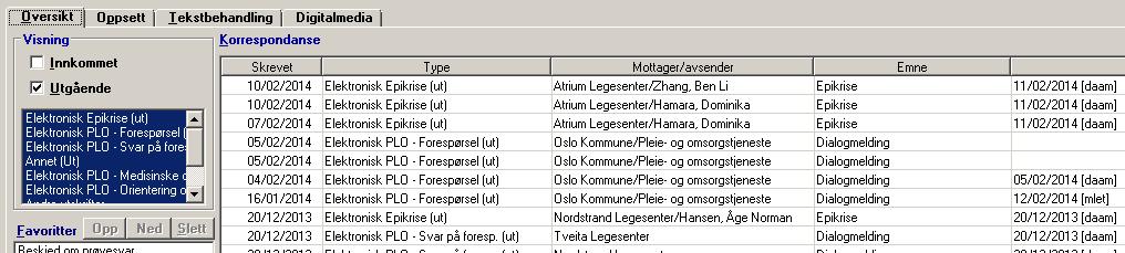 hurtigtast CTRL+C. Trykk OK (i notatet). 2. Trykk på Korrespondanse-knappen 3.