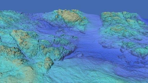 MAREANO Arkivnummer: 2016/11373 KVITØYRENNA: Terrengmodellene av havbunn er fra den nordlige delen Kvitøyrenna, og er basert på data samlet inn med multistråle-ekkoloddet EM710 av fartøyet MV Victor
