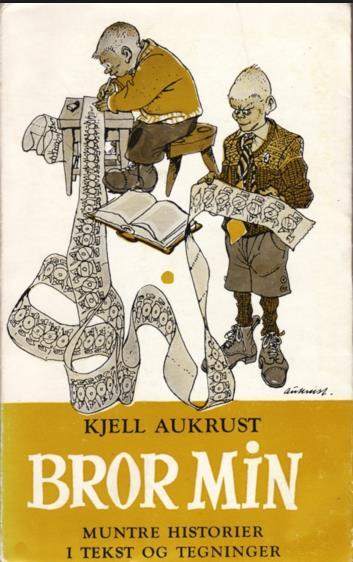 Kjell Aukrust, her i ferd med å tegne bondehæren på Stiklestad var lillebror til Odd Aukrust, som hadde hode for tall