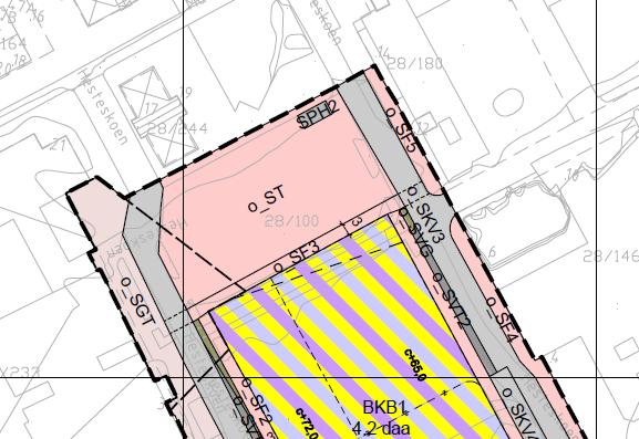 Torg vs. parkering: Område P4 i gjeldende områderegulering er i planforslaget regulert til «gatetun/sambruksareal», der parkering er tillatt da det ikke er behov for full torg- /markedsaktivitet.